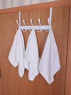 Encozy Over The Door Hooks,Coat Rack for Hanging Clothes Hat Towel (Heavy Duty White 2pcs)