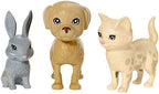 Barbie Play 'n Wash Pets Playset with 3 Color-Change Animals & 10 Toy Accessories, Blonde Fashion Doll with Blue Eyes