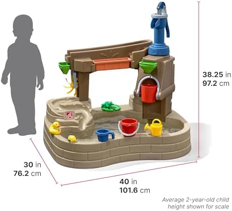 Step 2 Pump & Splash Discovery Pond Water Table, Kids Water Sensory Activity Pool, Summer Outdoor Toys, 10 Piece Toy Accessories, For Toddlers 2+ Years Old