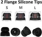 for Soundcore Space A40 P3i P20i P30i P40i Ear Tips Kit Memory Foam Double Flange Replacement Eartips Earbuds Fit in Case Compatible with Soundcore Sport X10 X20 Life A1 Black 9 Pairs