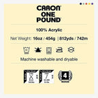 Caron One Pound Purple Yarn - 2 Pack of 454g/16oz - Acrylic - 4 Medium (Worsted) - 812 Yards - Knitting/Crochet