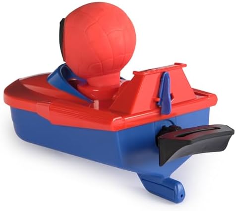 Swimways Marvel Spidey Air Boat, Swimming Pool Accessories & Kids Pool Toys, Spiderman Party Supplies & Bath Toys for Kids Aged 4 & Up