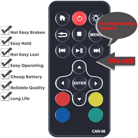Replacement Remote Control for Honda Odyssey Elite/Touring/EX-L/EX Rear Entertainment DVD 39560-THR-A020-M1 39560THRA020 2018 2019 2020 2021 2022 2023