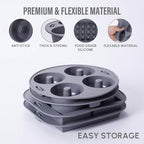 EM Silicone Air Fryer Liners Set of – Reusable Air Fryer Accessories with Cupcake, Donut, Brownie, Waffle Molds – Heat-Resistant, Food-Grade Silicone for Ninja, Gourmia.