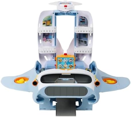Octonauts Above & Beyond | Octoray Transforming Playset | 7 Pieces | 25+ Lights and Sounds, Multicolor, includes Figure, Playset, 3 Accessories, 3 AAA Batteries