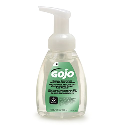Gojo Green Certified Foam Hand Cleaner, Fragrance Free, 7.5 fl oz Foaming Hand Soap Pump Bottle (Pack of 6) - 5715-06
