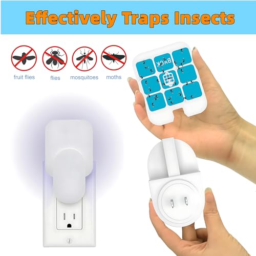 24 Pack Safer-Home SH502 Refill Card, Dynatrap DT3005W Glue Board,Indoor Fly Trap Plug-in Insect Trap Replacement Mosquito Sticky Glue Boards,Sticky Card.