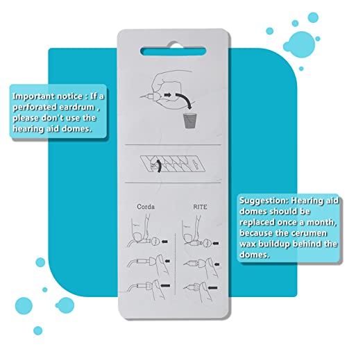Hearing Aid Domes for Oticon Replacements, Oticon Minifit Single Vent Bass Domes (8 mm/2 Packs）, Universal Domes for Oticon Hearing Aid Supplies.