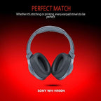 Krone Kalpasmos Replacement Earpads for Sony WH-H900N h.Ear on 2 & Sony MDR-100ABN Headphones, Sony Headphone Cushions Compatible with Sony 900N, Sony WH H900N earpads with Soft Foam Leather(Grey)
