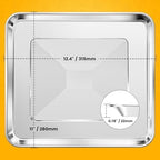 Air Fryer Tray Replacement for Cuisinart TOA-60 TOA-65 TOA-70 Toaster Air Fryer Convection Oven, 12.2 * 11'' Non-stick Mesh Air Fryer Steel Basket Wire Rack Accessories Parts, Dishwasher Safe