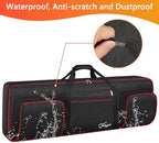 SNIGJAT 76 Key Keyboard Case Soft (Interior: 48.4"x 18"x6.1"), Padded Piano Case with Handle and Adjustable Shoulder Straps, Keyboard Gig Bag with 3 Pockets for Instrument Parts and Accessories