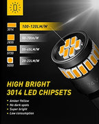 AUXITO 194 LED Bulb Amber Yellow 168 2825 W5W T10 Wedge 24-SMD 3014 Chipsets Replacement Bulbs for Car Dome Map License Plate Courtesy Step Lights (Pack of 2)