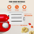 Pasta Maker Upgrade 3 in 1 Attachment for KitchenAid Stand Mixers - Includes Pasta Roller/Spaghetti Cutter/Fettuccine Cutter and Cleaning Brush - Kitchen Aid Accessories for Homemade Fresh Pasta