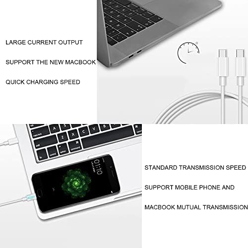 Compatible with MacBook Pro Charger,61W Replacement Charger for i.Phone 16/15,MacBook Pro16,15,14,13 inch,MacBook 12 Inch,MacBook Air 13 Inch,iPad Pro and Other USB C Interface Devices