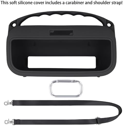 co2CREA Soft Silicone Case Replacement for Bose New SoundLink Flex 2nd Gen Bluetooth Portable Speaker (Silicone Case, Black Case)