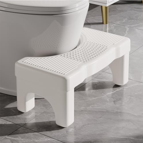 Kzeirm Toilet Stool Poop Stool, Poop Step Stool for Bathroom, Toilet Foot Pooping Stool for Adults, Portable Travel Squat Stool, Toilet Bench for Feet, Banco para Baño Toilet Leg Raiser