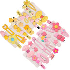62PCS Toddler Girls Hair Accessories Set: Flower, Rainbow, Candy, Fruits Barrettes, Pins, and Clips (Style 6)