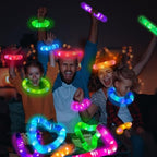Glow Sticks Bulk Party Favor Supplies for Kids 48 PCS, LED Light up Pop Tubes for Toddlers,Glow in Dark Bracelet Necklace Accessories Decorations for Easter Birthday Wedding Camping