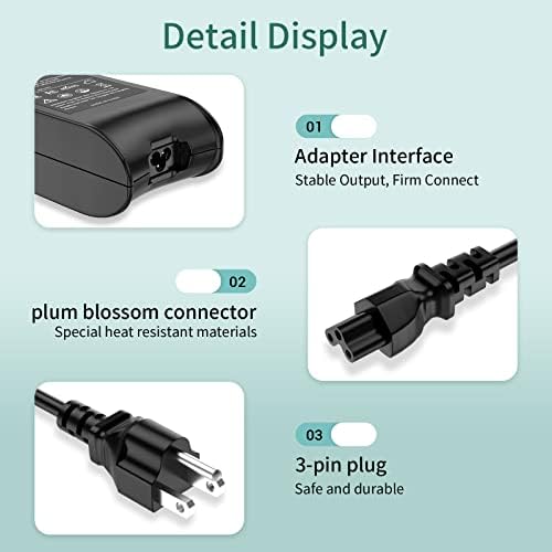 90W AC Adapter Charger Replacement for DELL Latitude E7440 E7450 E6400 E6410 E6420 E6430 E6430s E6440 E6510 E6520 E6530 D610 D620 D630 D820 D830 5590 7404 5424 Rugged Power Cord Laptop