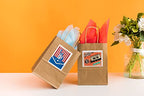 RACETOP Brown Gift Bags with Handles Bulk, 8"x4.5"x10.8" 50Pcs Brown Paper Bags with Handles Bulk, Brown Kraft Paper Bags, Gift Bags Bulk, Retail Bags, Shopping Bags