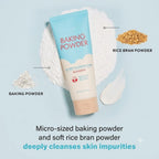 Baking Powder B.B Deep Cleansing Foam, 2 in 1 Rice Bran + Baking Powder, Creamy Bubble + Scrub Exfoliate Skin, Fash Wash, Deep Cleanser for Makeup, Korean Skin Care, Beauty (5.64 Ounce)
