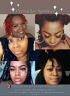 Transparent Gold Lined Loc sprinkle Hair Beads, Crystal Clear DreaLock Hair Accessories (Rose Gold Sprinkles)