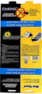 Blue-Touch Extra Large Strong Rats Glue Traps, Peanut Butter Scented Glue Boards for Mouse,Rats, mice, Snakes and Crawling pests. Jumbo Size 12.5 x5.8 inches, 1.75 OZ – 12 Traps