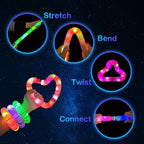 Glow Sticks & Glasses 12 PCS,Glow in the Dark Party Favor Supplies for Kids,Easter LED Light Up Bracelets Necklaces & Neon Glasses for Toddlers,Glow Accessories Decoration for Camping Wedding Birthday