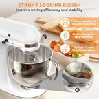 Cofun Stainless Steel Mixer Bowl For Kitchenaid Tilt-Head Stand Mixers 4.5-5 Quart, 5 qt Mixing Bowl Replacement For Kitchen aid With Anti-slip Handle, Polished