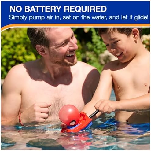Swimways Marvel Spidey Air Boat, Swimming Pool Accessories & Kids Pool Toys, Spiderman Party Supplies & Bath Toys for Kids Aged 4 & Up