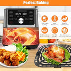 Air Fryer Replacement Tray for Instant Pot Vortex 6 in 1 6 QT Gourmia GAF685 GAF735 6 QT, Original Air Fryer Accessories Grill Pan Plate Crisper Plate Rack Parts,Dishwasher Safe