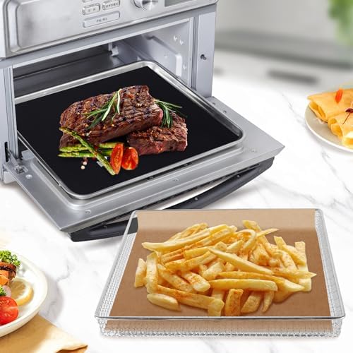 Air Fryer Basket for Oven Air Fryer Accessories for Cuisinart Air Fryer Toaster Oven, Baking Set with Air Fryer Basket Pan Parchment Paper Disposable Airfryer Liner for Cuisinart TOA-60/TOA-65/TOA-70