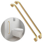 36 Inch Anti Slip Shower Grab Bar Gold, Munzong 2 Pack Bathroom Grab Bar, Knurled Bathroom Balance Bar,Safety Hand Rail Support Handicap Elderly Injury Senior Assist Bath Handle