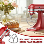 Stainless Steel Flat Beater for KitchenAid Mixer, Paddle Attachment for Tilt-Head Stand Mixer Fits 4.5-5 QT Mixing Bowl, Beater Replacement, Dishwasher Safe by GVODE