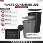 Rev-A-Shelf Polymer Replacement 35 Quart Trash Bin Recycle Waste Garbage Container for Kitchen Cabinet Pullouts, Blue, 2 Pack, RV-35-22-2