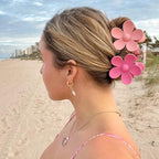 Flower Hair Clips 8PCS, Large Claw Clips for Women Girls Thick Thin Hair, Strong Hold Nonslip Big Dasiy Jaw Clamps Matte Hair Accessories 8 Colors