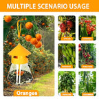 Simashts Reusable Fruit Fly Traps Outdoor Hanging with Fruit Fly Bait Trap Refill, Fly Killer Fruit Fly Catchers for Outdoor Vegetable Garden, Orchards (Not for Kitchen)
