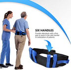 NYOrtho Gait Belt (275lbs) - Transfer Belt with 6 Heavy Handles -Lift Assist for Elderly and Patient Care - Gait Belts Transfer Belts for Seniors with Easy Fasten Buckle | Adjustable Size 28” to 55”