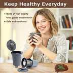 KEEPOW 4PCS Reusable Filter Cup for Cuisinart Coffee Maker Filter Replacement Parts, Reusable Coffee Filters for Cuisinart Single Serve Coffee Maker for HomeBarista Reusable Filter Cup