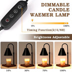 Modern Candle Warmer Lamp with Timer, Adjustable Dimmable Candle Lamp Warmer, Women Gifts for Christmas Xmas, Black Lamp Warmer Gifts for Mom, Men Candle Lamp, Home Decor for Bedroom Living Room Decor