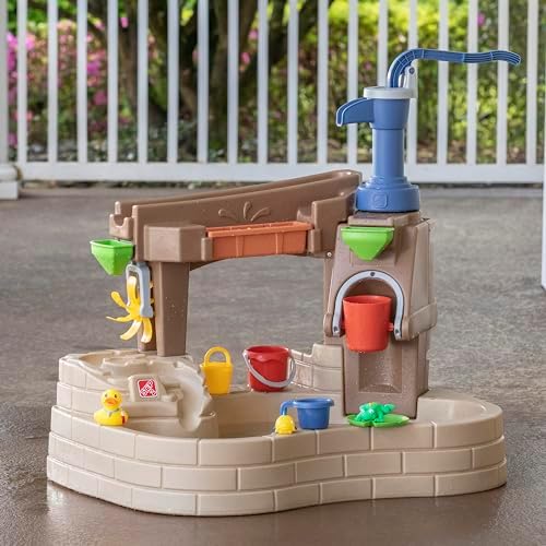 Step 2 Pump & Splash Discovery Pond Water Table, Kids Water Sensory Activity Pool, Summer Outdoor Toys, 10 Piece Toy Accessories, For Toddlers 2+ Years Old
