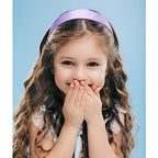 VELSCRUN Headbands for Women Girls 1.6 Inch Purple Satin Wide Headband Head Bands for Womens Hair Solid Simple Fashion Hair Bands Cosplay Halloween Hair Accessories Gifts for Mothers Sisters