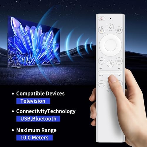 Voice BN59-01391A Frame tv Remote for Samsung tv Remote Replacement with Rechargeable Solar Cell and 4 Shortcut Buttons for Samsung Smart TVs Neo LED 4K 8k Ultra HD 2021-2023