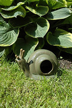 Esschert Design Snail Shaped Ceramic Slug Trap, Green