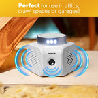 Pestzilla Ultrasonic Pest Repeller – Humane Mouse Repellent & Rat Deterrent - Ultrasound Impluse and LED Strobe Lights – Perfect for Squirrel Repellent Household Pests Repeller & Mice Repellant
