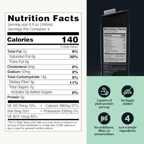 Barista Supernut 2 Pack | 2.5x More Protein than Oat & Almond Milk | Extra Creamy, Gluten-Free, Prebiotic Fiber, Plant-Based | 33.8 Fl Oz – by WhatIF Foods