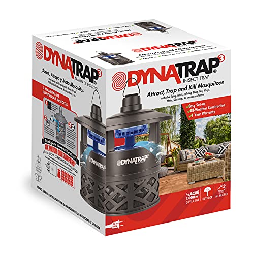 DynaTrap DT160-TUNSR Mosquito & Flying Insect Trap – Kills Mosquitoes, Flies, Gnats, Wasps, & Other Flying Insects – Protects up to 1/4 Acre