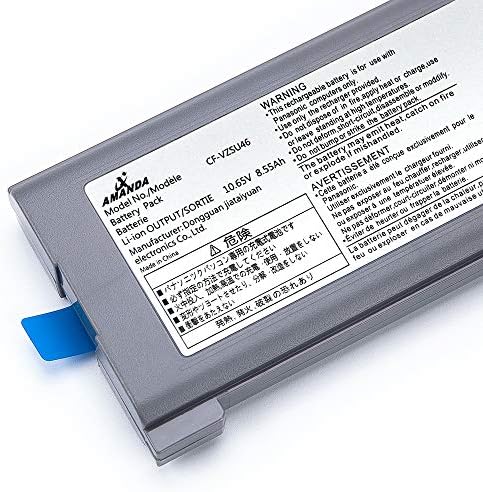 New Laptop Battery 9cell Replacement for Panasonic Toughbook Cf-30 Cf-31 Cf-53 CF-VZSU46 CF-VZSU46S CF-VZSU46U CF-VZSU46R CF-VZSU46AU CF-VZSU71U CF-VZSU72U 10.65V 8.55Ah