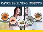 MaxGuard Window Fly Traps (60 XL Traps) Catch & Kill Houseflies, Flying Insects & Bugs. Non-Toxic Sticky Glue Traps Fly Killer Clear Strip Insect Catcher Safe No Zapping with Zapper |
