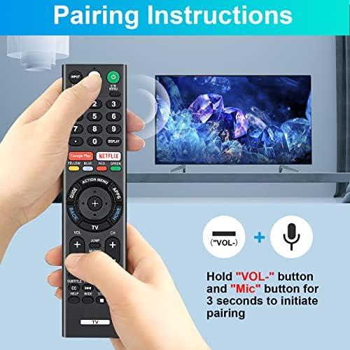 Replacement for Sony Bravia TV Remote with Voice Control, for Sony RMF-TX300U 4K Smart HDTV XBR-49X800E XBR-55X800E XBR-55X850D XBR-65X850E XBR-85X850D XBR-43X800E XBR-65X930D XBR-75X850E XBR-75X940D